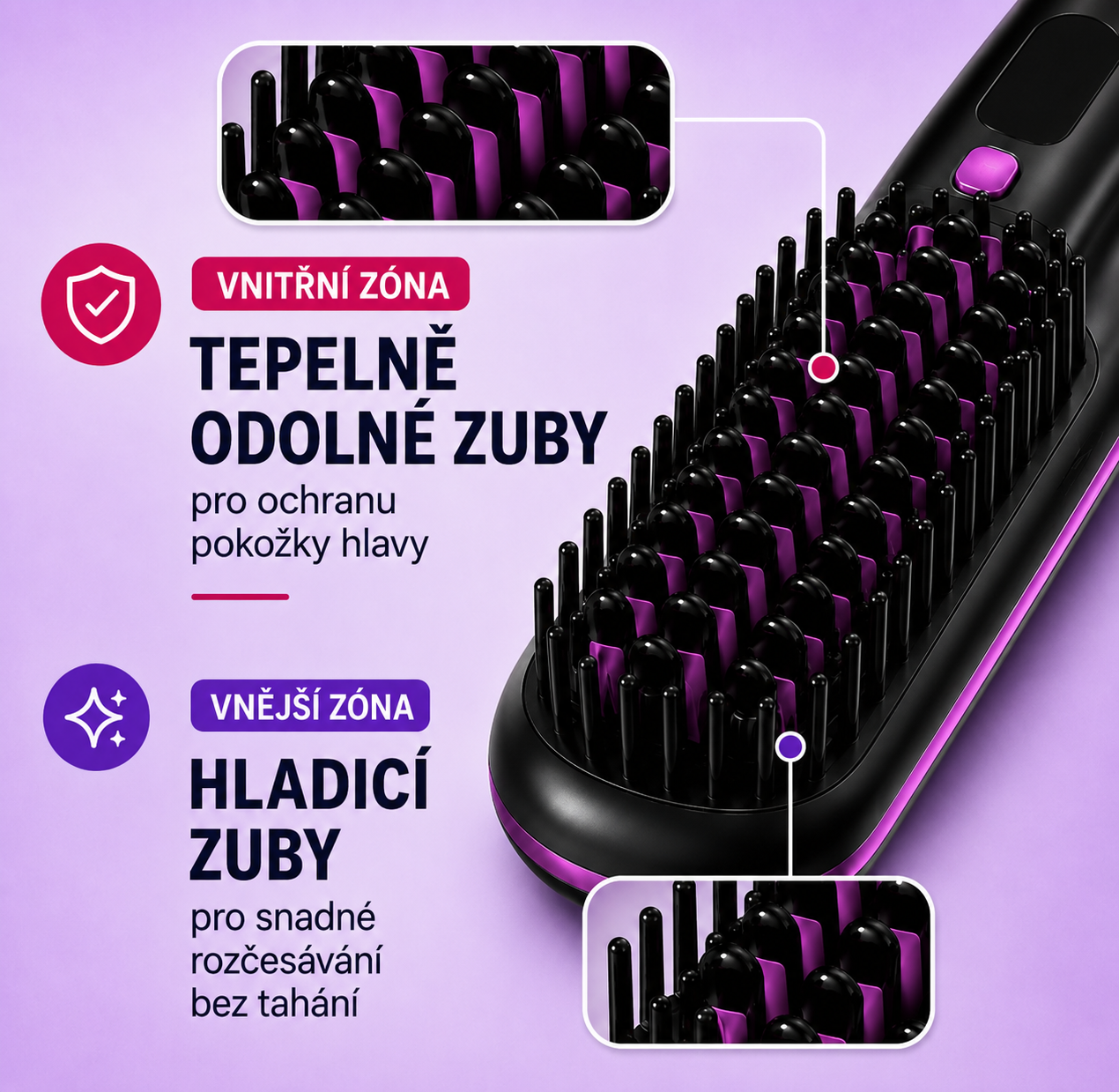 ASENCE® Bezdrátový styler pro všechny typy vlasů